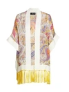 ETRO KESA SILK FRINGE KIMONO,400013299375