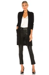 White + Warren Cashmere Robe In Black In Black