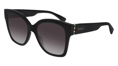 Gucci Gg0459s 001 Butterfly Sunglasses In Grey