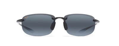 Maui Jim Hookipa 407-02 Polarized Rectangle Sunglasses In Grey