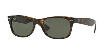 Ray Ban 2132 Polarized Wayfarer Sunglasses In Green