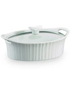 CORNINGWARE Â FRENCH WHITE 1.5-QT. OVAL CASSEROLE WITH GLASS LID