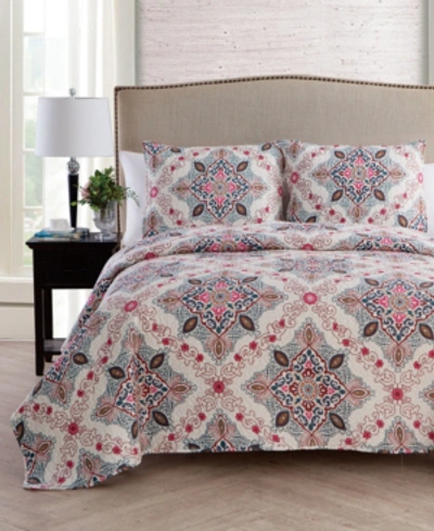 VCNY HOME WYNDHAM 3-PC. FULL/QUEEN MEDALLION QUILT SET