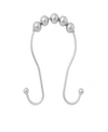 KENNEY BEADED ROLLER SHOWER CURTAIN DOUBLE HOOKS