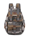 Tsd Brand Camo Canvas Backpack In Gray