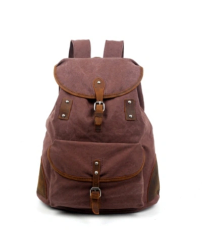 Tsd Brand Milo Canvas Backpack In Brown