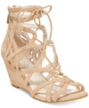 KENNETH COLE NEW YORK WOMEN'S DYLAN LACE-UP WEDGE SANDALS WOMEN'S SHOES