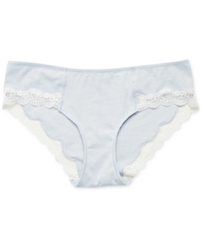 A Pea In The Pod Maternity Lace-trim Hipster Briefs In Grey Dawn