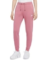 Nike Women's Sportswear Essential Fleece Joggers In Desert Berry/ White