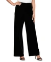 Alex Evenings Plus Size Stretch-crepe Wide-leg Pants In Black