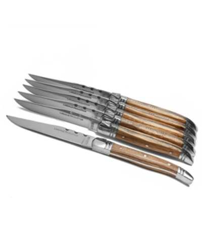 Laguiole Evolution Laguiole Tradition 6-pc. Steak Knife Set In Brown