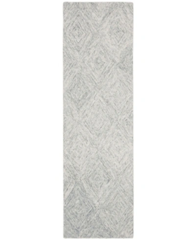 SAFAVIEH ABSTRACT 767 SILVER 2'3" X 8' RUNNER AREA RUG