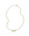 Adornia Lock Paper Clip Chain Necklace Gold In Yellow