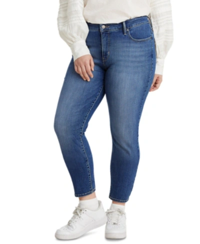 Levi's Trendy Plus Size Women's High-waisted Mom Jeans In Lapis Gallop