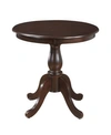 Furniture Natalie Round Pedestal Dining Table In Brown
