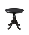 Furniture Natalie Round Pedestal Dining Table In Black