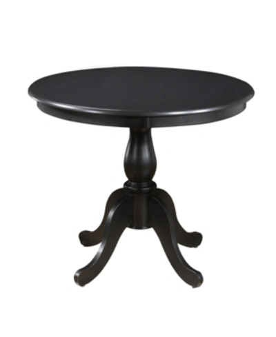 Furniture Natalie Round Pedestal Dining Table In Black