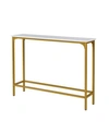 Carolina Classics Ethan Slim Console Table In Gold-tone