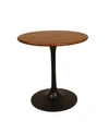 Furniture Alden Wood Top Round Dining Table In Black