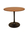 Furniture Alden Wood Top Round Dining Table In Black