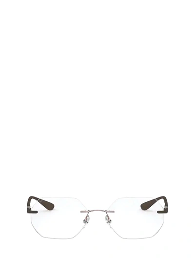 Ray Ban Ray-ban Rx8765 Light Brown Glasses In Shiny Silver