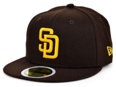 New Era San Diego Padres Authentic Collection 59fifty Fitted Cap In Brown