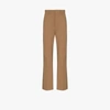 SUNFLOWER BROWN TAILORED STRAIGHT LEG TROUSERS,401515487911