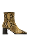 JIMMY CHOO BRYELLE SNAKE-EFFECT LEATHER BOOTS