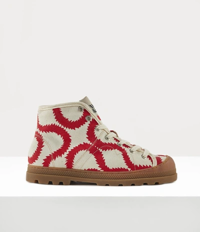 Vivienne Westwood Women's Simian Boot Beige/red Squiggle