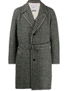 PALTÒ HOUNDSTOOTH BELTED COAT