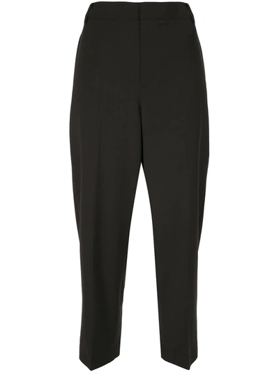 Tibi Tailored Cropped Trousers In Black