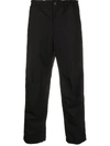 Black Comme Des Garçons Flap-pocket Wool Trousers In Black