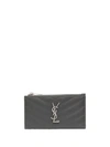 SAINT LAURENT MONOGRAM FRAGMENTS ZIP CARD CASE