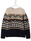 BRUNELLO CUCINELLI GEOMETRIC KNIT JUMPER