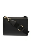 DOLCE & GABBANA DOUBLE-ZIP LEATHER CLUTCH BAG