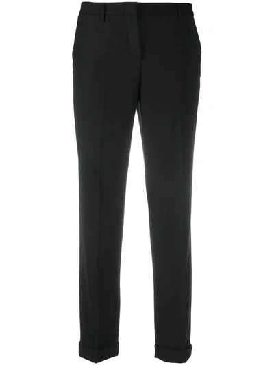 Tonello Black Trousers In Stretch Wool