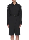 Bottega Veneta Double-breasted Belted Twill Playsuit In Black