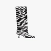 MAGDA BUTRYM AND WHITE 50 ZEBRA PRINT LEATHER BOOTS,51092015466786