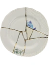 Seletti Crack Detail Plate In White