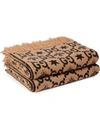 Gucci Gg Pattern Throw Blanket In Brown