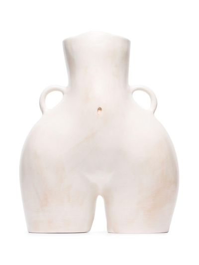Anissa Kermiche Love Handles Light Gray Vase In White