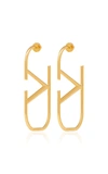 VALENTINO GARAVANI GARAVANI LOGO 18K GOLD-PLATED EARRINGS