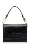 CHYLAK CROC-EFFECT LEATHER SHOULDER BAG