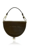 CHYLAK Croc-Effect Leather Saddle Bag