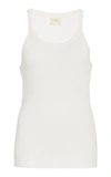 ST AGNI WOMEN'S IMAN RIBBED-KNIT LINEN TANK TOP