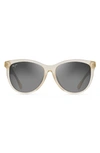 Maui Jim Glory Glory Gs833-24s Cat Eye Polarized Sunglasses In Milky Almond/ Neutral Grey