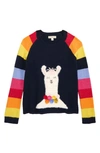 Tucker + Tate Kids' Icon Sweater In Navy Peacoat Llama