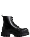 Balenciaga 60mm Strike Leather Combat Boots In Black