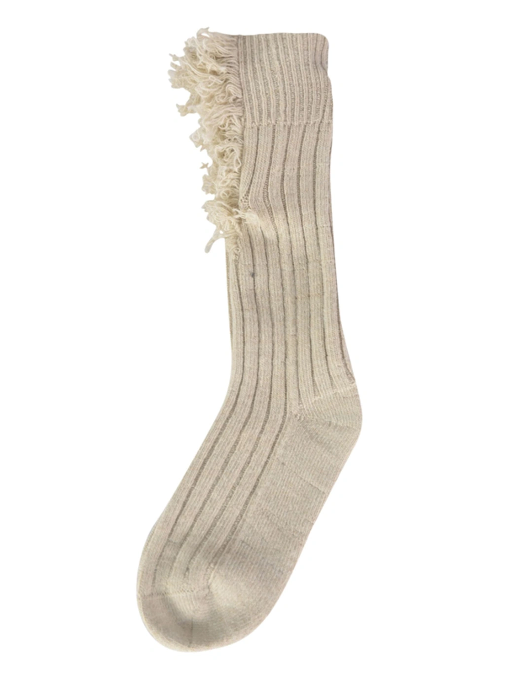 Maison Margiela Distressed Detail Socks In Beige ModeSens