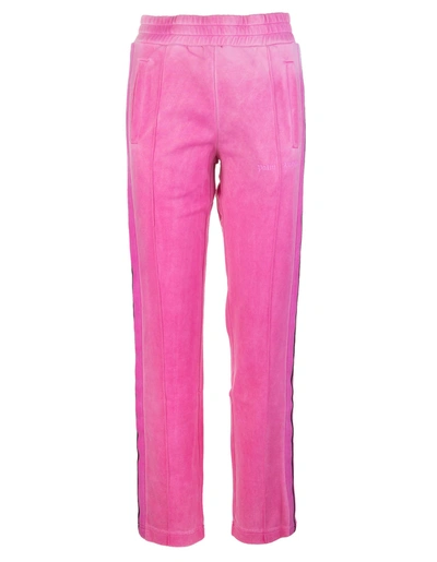 Palm Angels Bubble Pink Woman Joggers With Logo